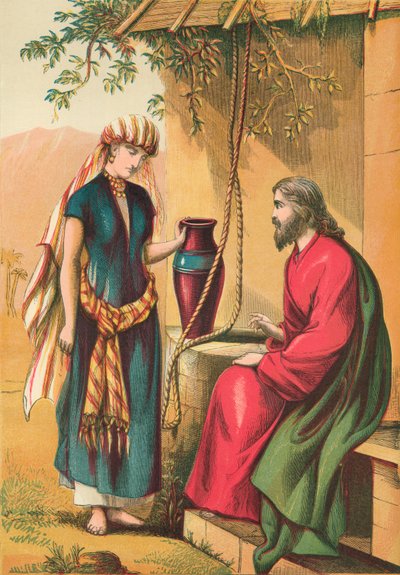 Christ and the Woman of Samaria by English School